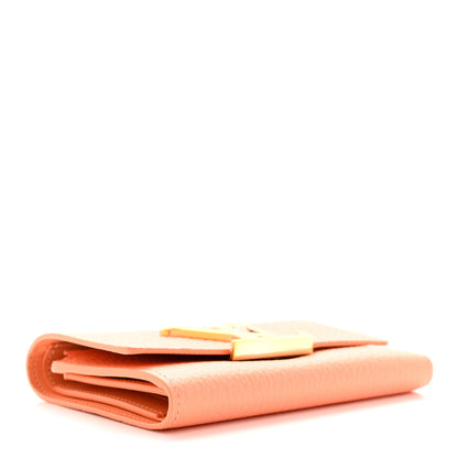 Louis Vuitton Taurillon Capucines Compact Maxi Wallet Apricot Orange 4 of 7