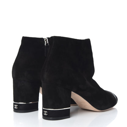 Chanel Suede Calfskin Short Boots 41 Black 4 of 11