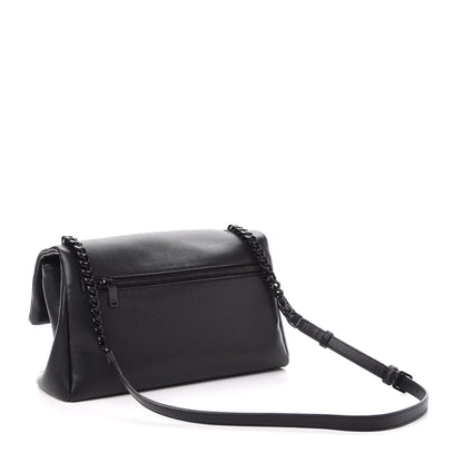 Saint Laurent Grain De Poudre Medium West Hollywood Monogram Fold-Over Black 3 of 10