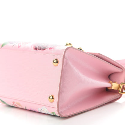Dolce & Gabbana Vitello Peonie Printed Welcome Satchel Pink 9 of 9