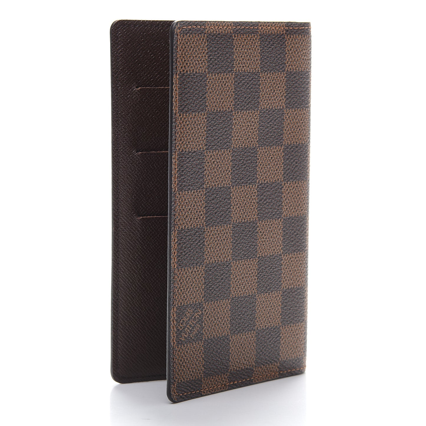 Damier Ebene Checkbook Cover Wallet