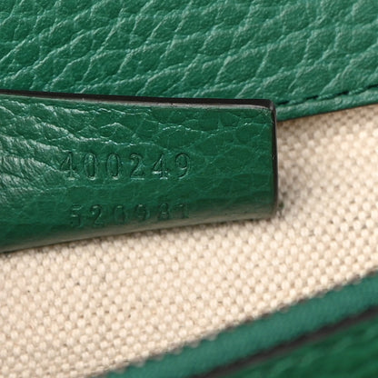 Gucci Pebbled Calfskin Small Dionysus Shoulder Bag Emerald 7 of 13