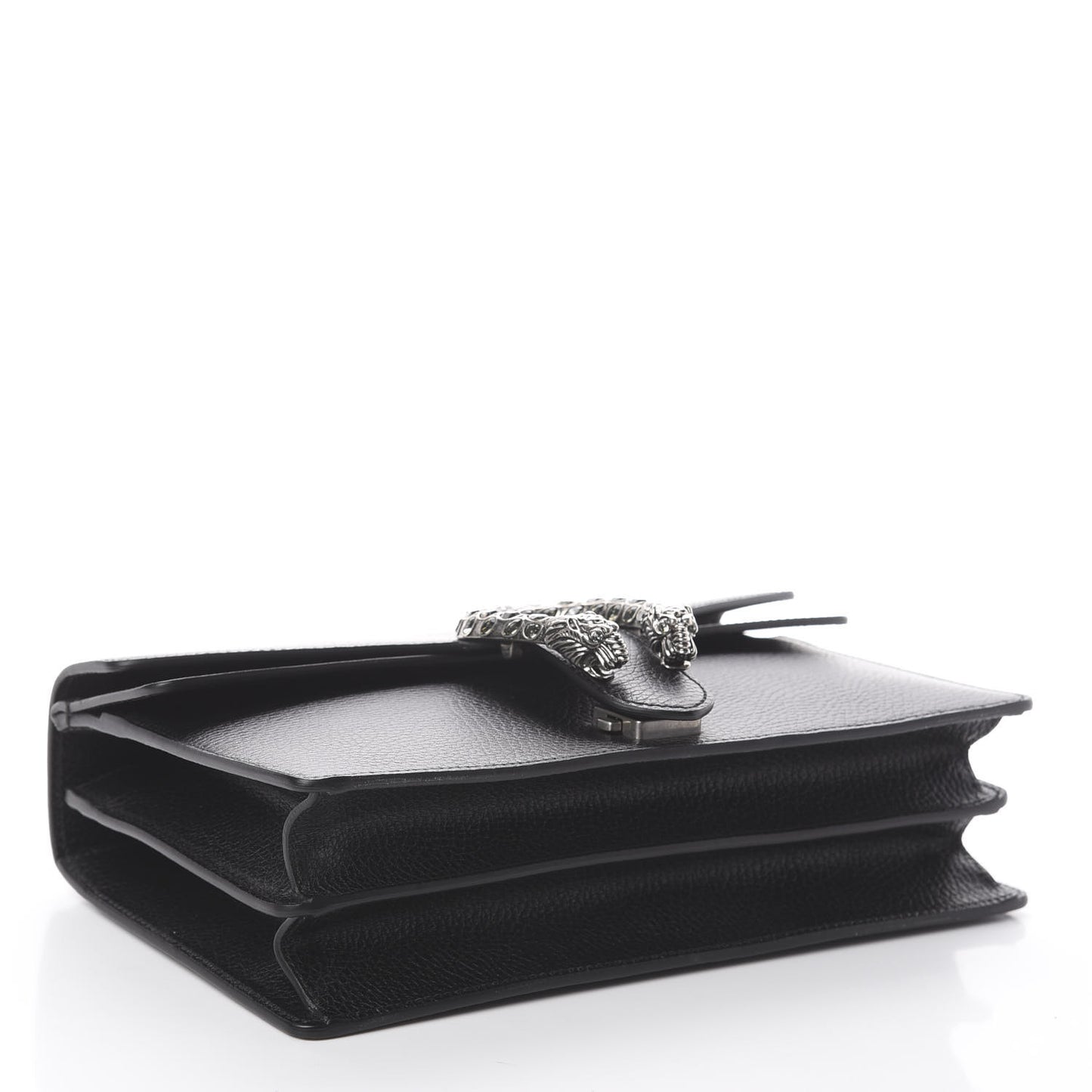 Pebbled Calfskin Small Dionysus Shoulder Bag Black