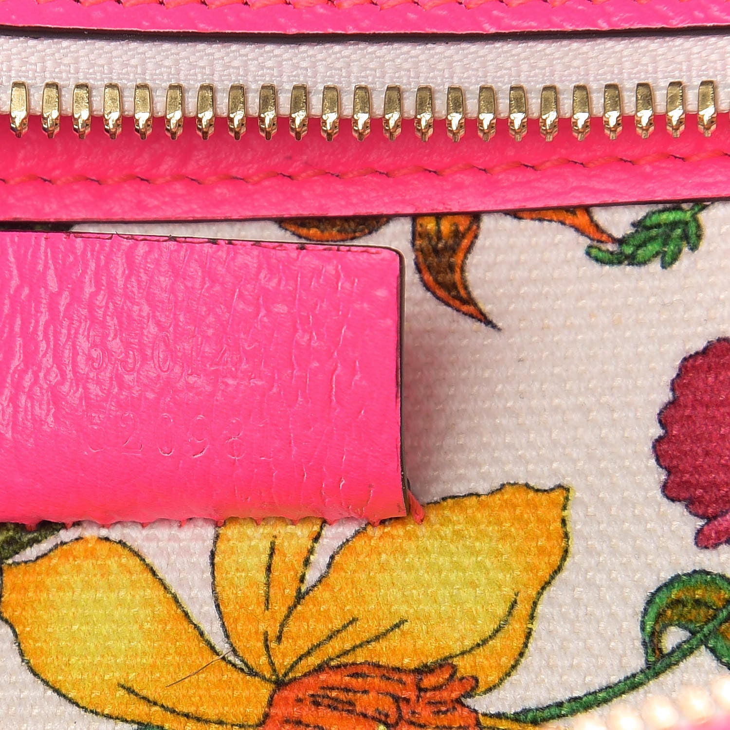 Gucci Canvas Medium Flora Tote Fuchsia 6 of 9