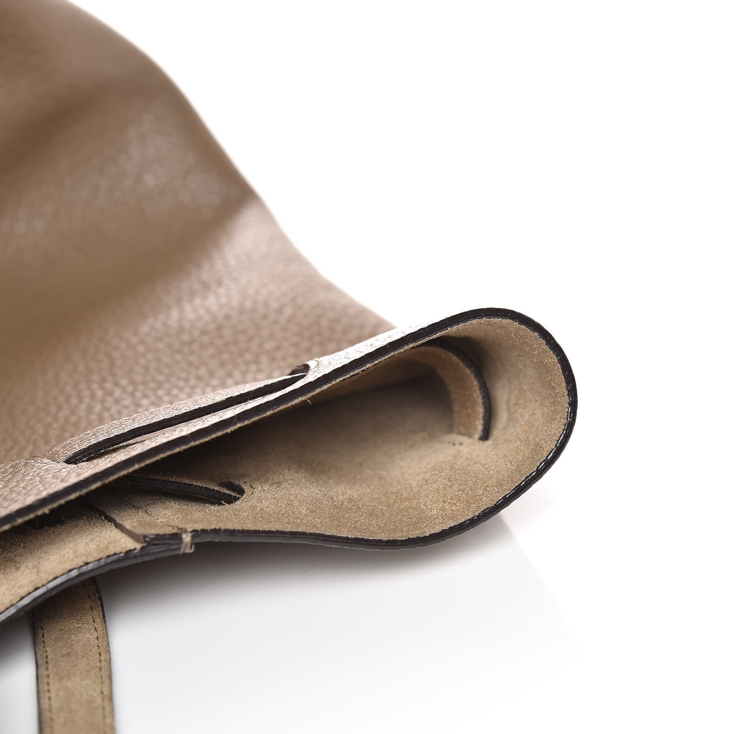 Celine Shiny Grained Calfskin Small Belt Cabas Phantom Souris 18 of 20