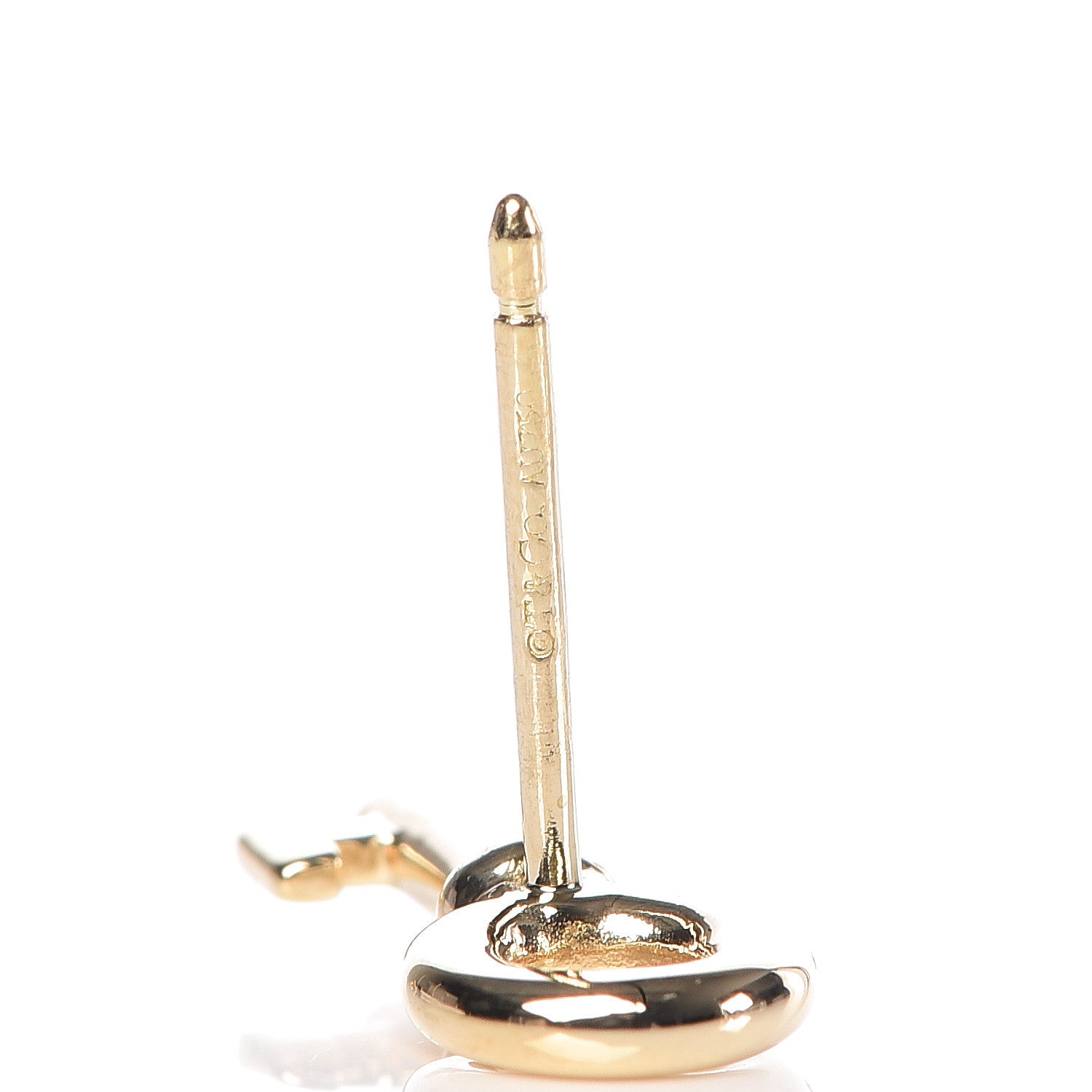 Tiffany 18K Yellow Gold Mini Key Earrings 5 of 5