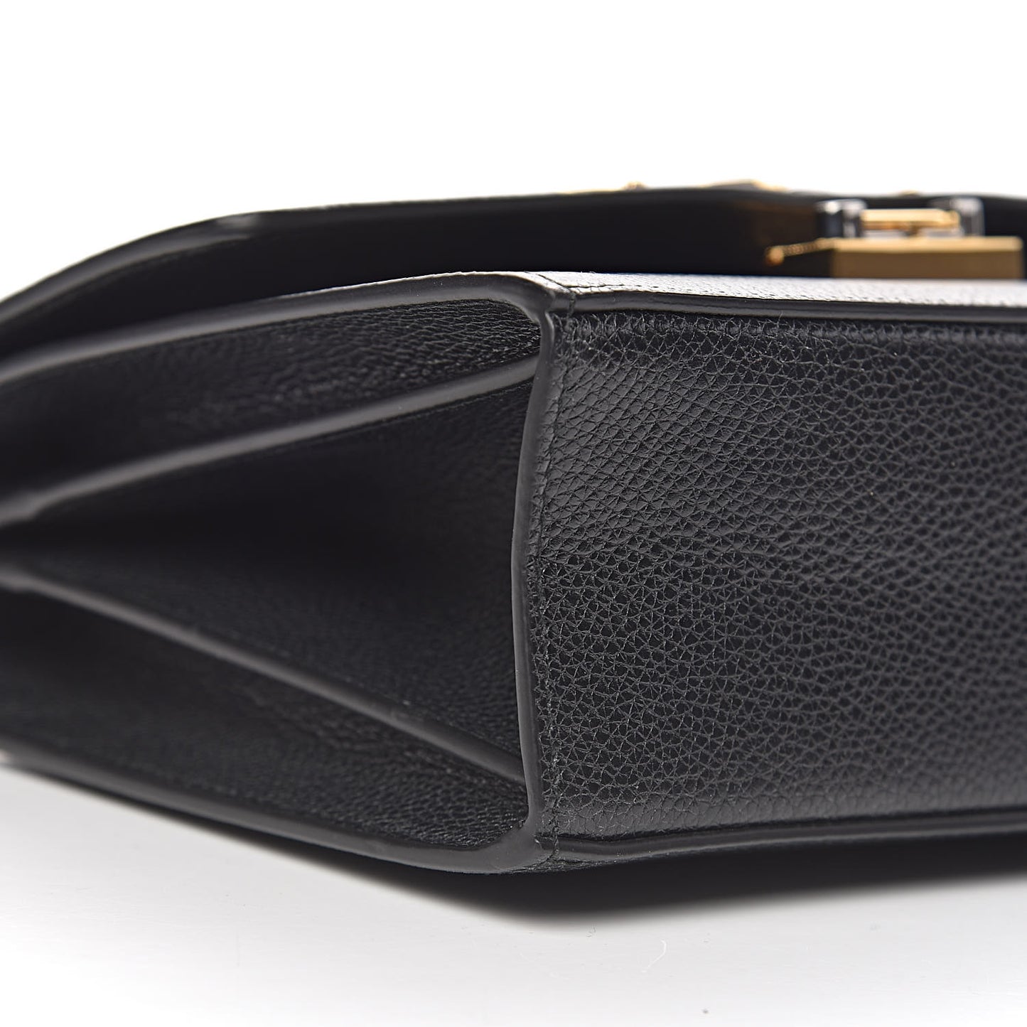 Grainy Calfskin Small Zumi Shoulder Bag Black