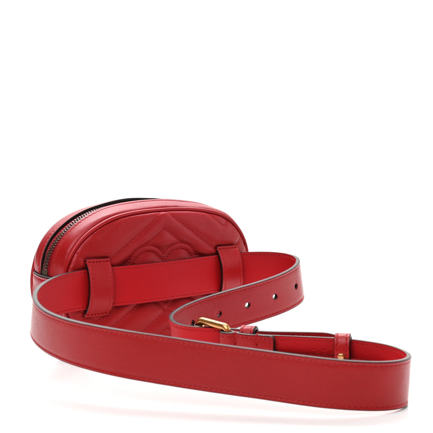 Calfskin Matelasse GG Marmont Belt Bag 85 34 Hibiscus Red