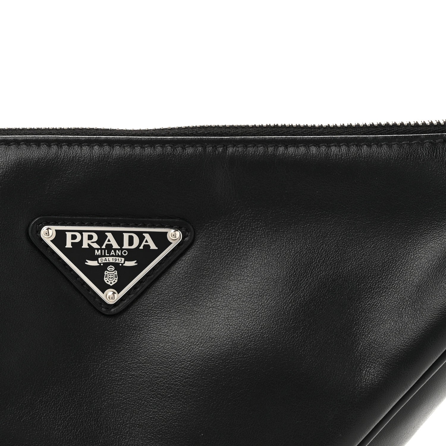 Prada Grace Lux Triangle Shoulder Bag Black 7 of 10