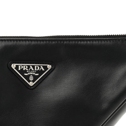 Prada Grace Lux Triangle Shoulder Bag Black 7 of 10