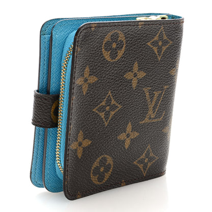 Louis Vuitton Monogram Groom Compact Zip Wallet Blue 3 of 7