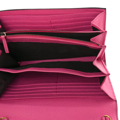 Gucci Cellarius Calfskin GG Marmont Chain Wallet Pink Tropical Flower 5 of 11
