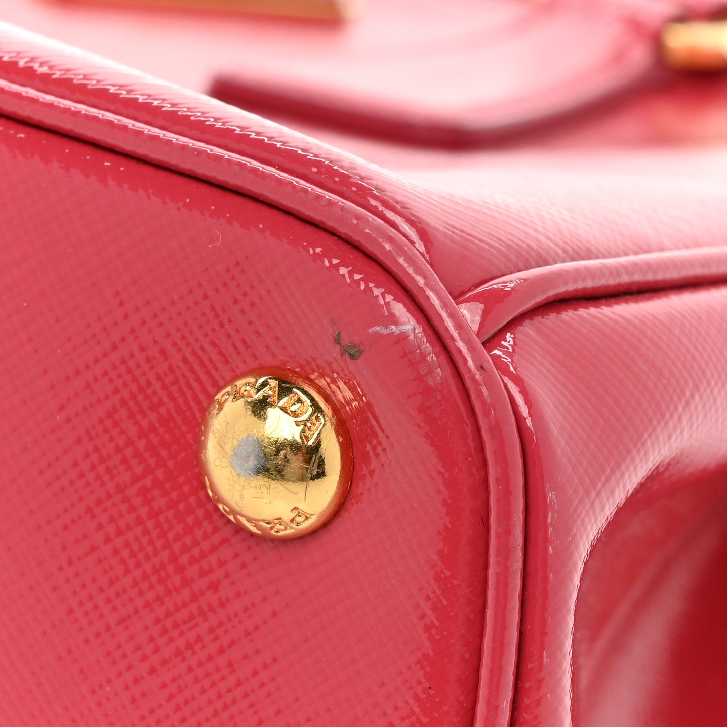 Saffiano Vernice Small Galleria Double Zip Tote Peonia