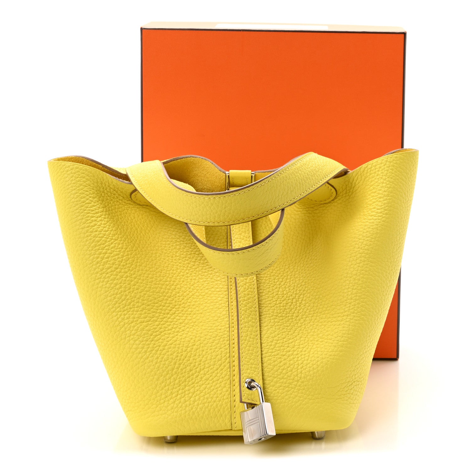 Hermes Taurillon Clemence Picotin Lock 18 PM Lime 11 of 11