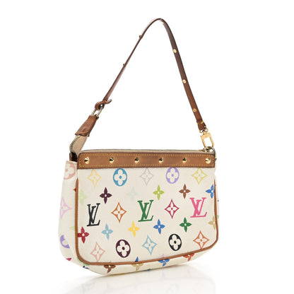 Louis Vuitton Monogram Multicolor Pochette Accessories White 3 of 9