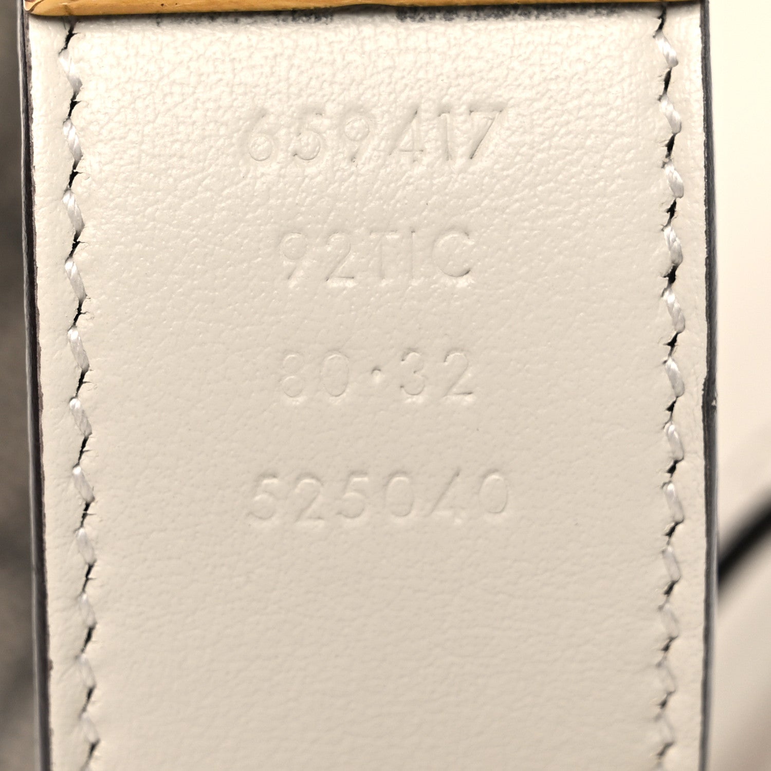 Gucci GG Supreme Monogram Plutone Calfskin Double G Reversible 80 32 Belt Beige Ebony Mystic White 6 of 6