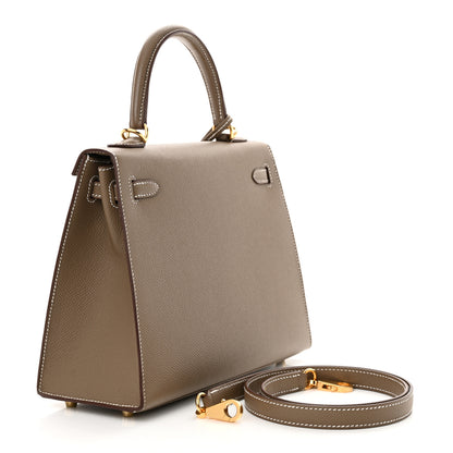 Hermes Epsom Kelly Sellier 25 Etoupe 3 of 11