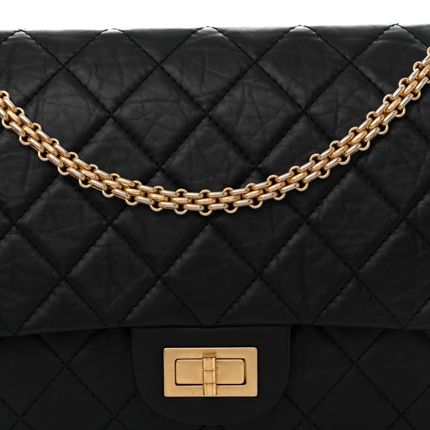 Chanel Aged Calfskin Quilted 2.55 Reissue 227 Flap Black 8 of 10