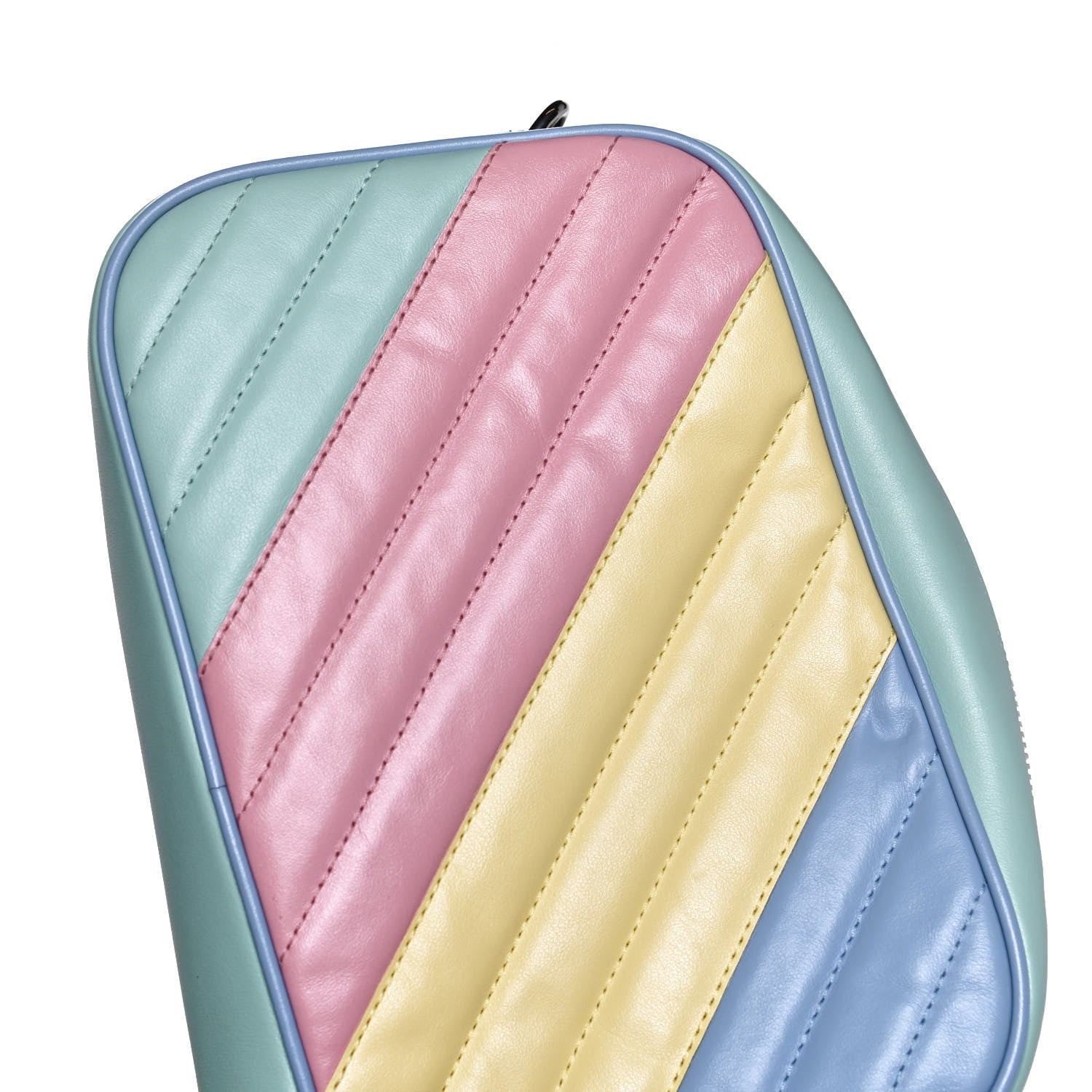 Gucci Calfskin Matelasse Diagonal Small GG Marmont Chain Shoulder Bag Multicolor Pastel 10 of 10