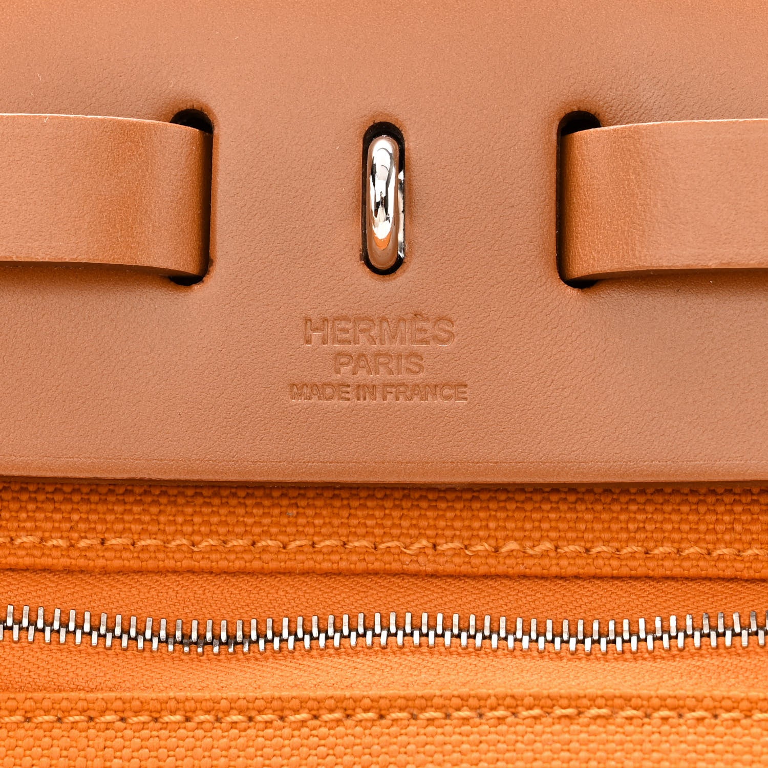 Hermes Toile Officer Vache Hunter Herbag Zip 31 PM Jaune Ambre Natural 8 of 13
