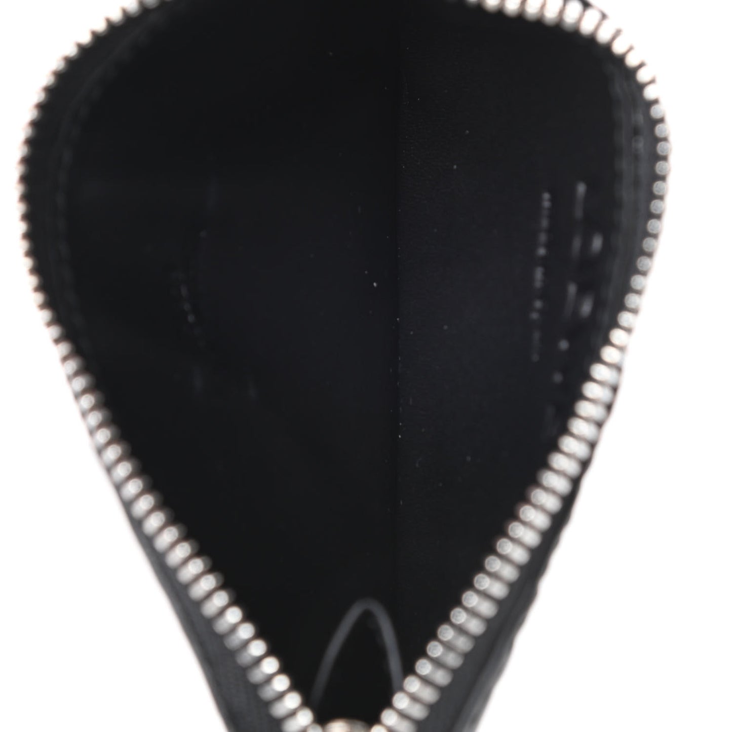 Calfskin Embossed Repeat Coin Card Holder Black