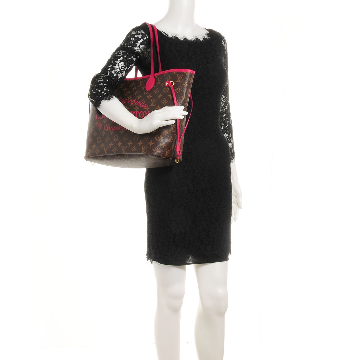 Louis Vuitton Monogram Articles de Voyage Ikat Neverfull MM Rose Indien 2 of 7