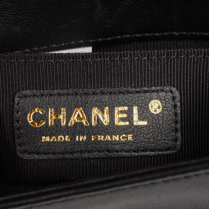 Chanel Lambskin Tweed Mini Boy Flap Black 5 of 6