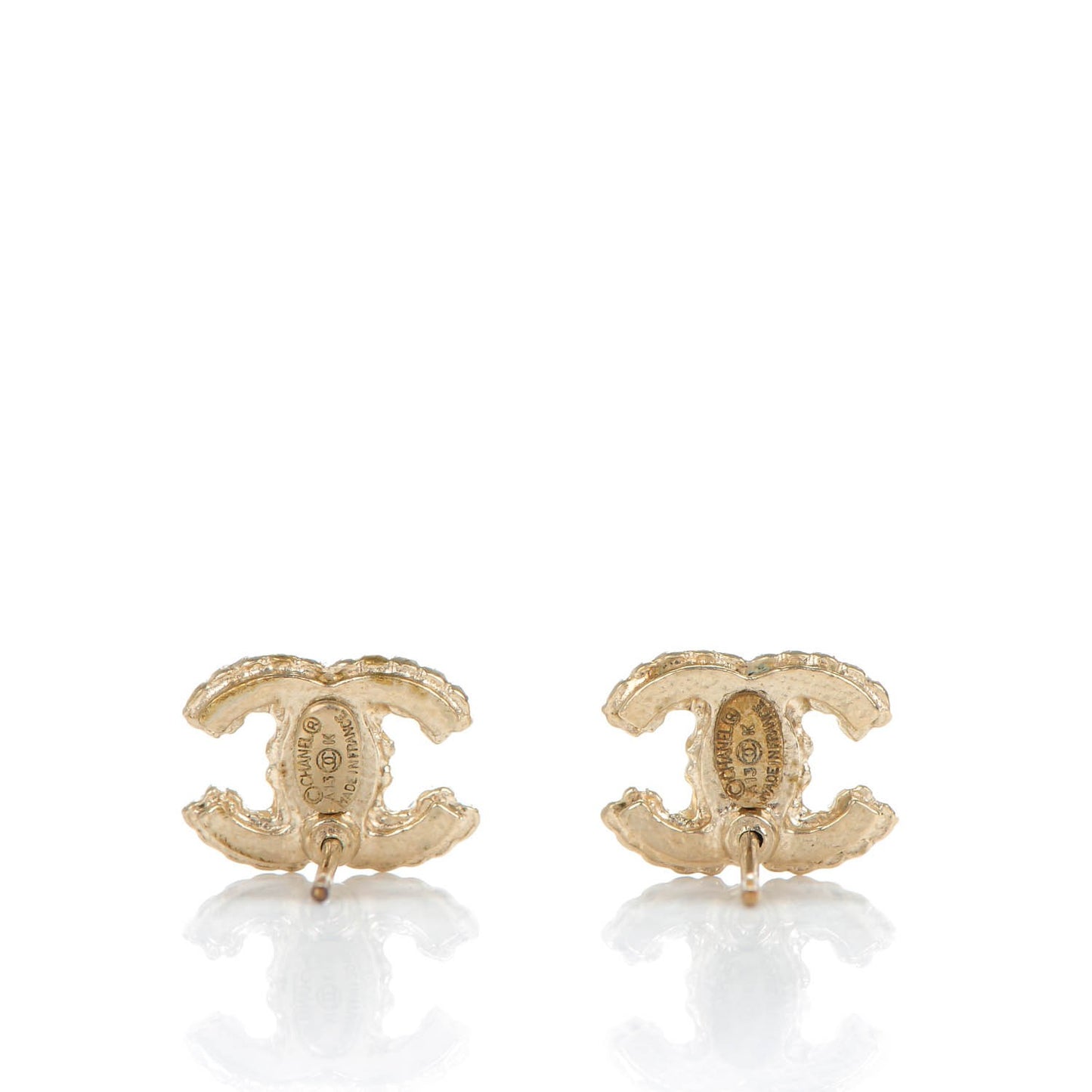 Crystal Timeless CC Earrings Gold