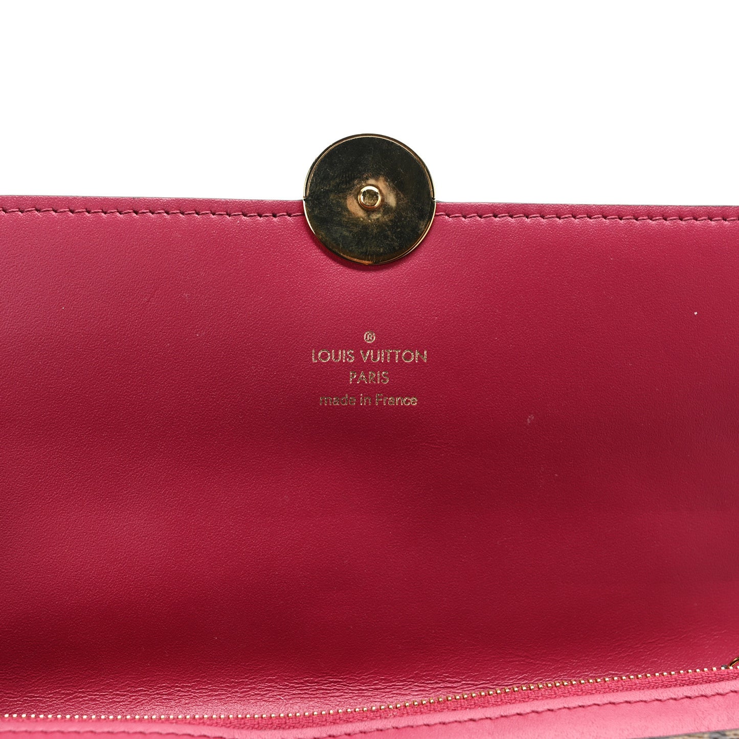 Monogram Flore Chain Wallet Fuchsia