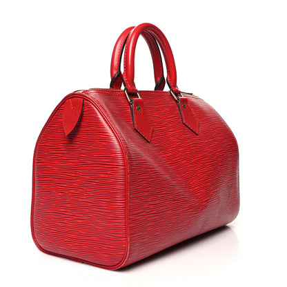 Louis Vuitton Epi Speedy 25 Castillan Red 3 of 15