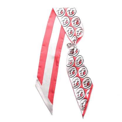 Gucci Silk Interlocking Twill Ring Scarf Pink 1 of 7