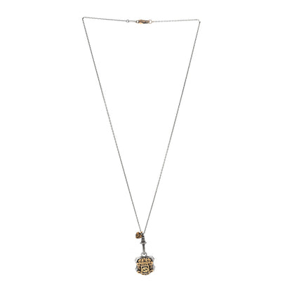 Gucci Sterling Silver Crest Necklace Gold 3 of 5