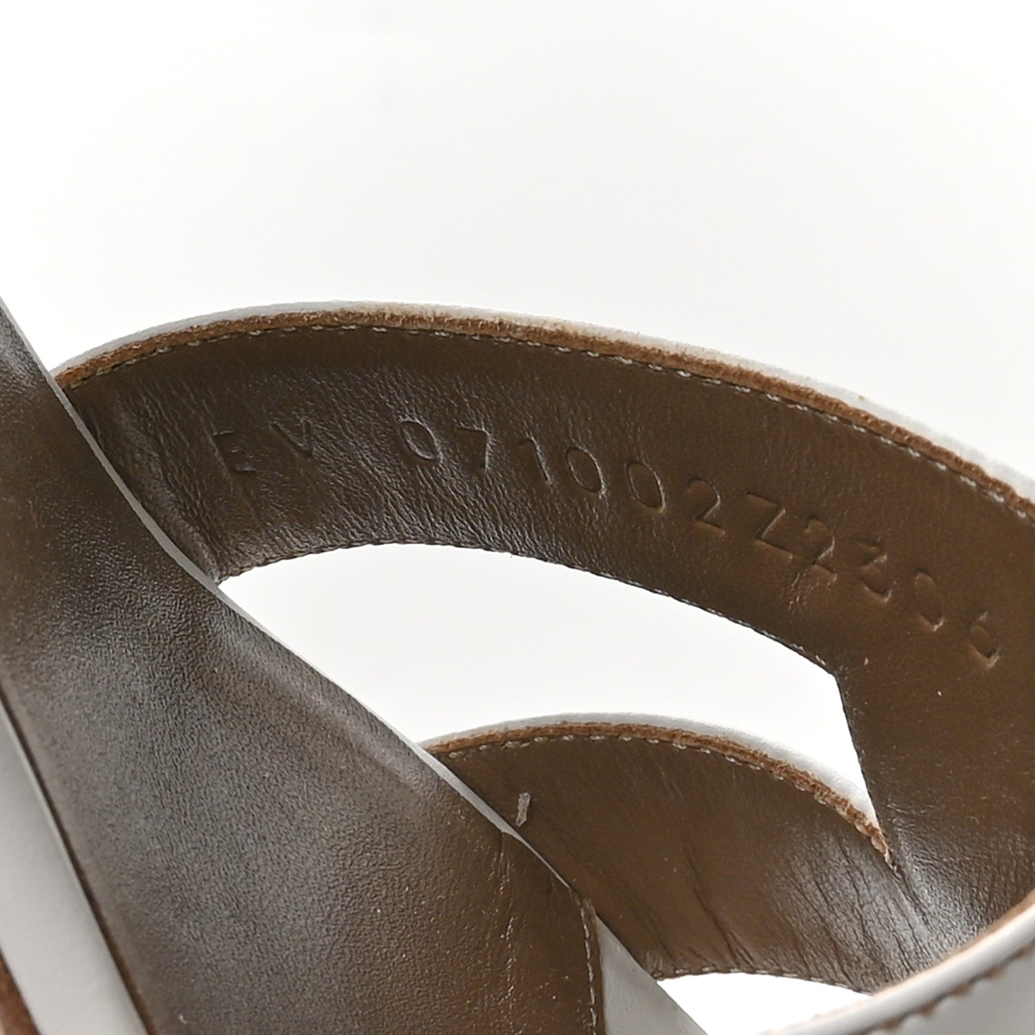 Hermes Calfskin Oasis Sandals 36.5 White 8 of 8