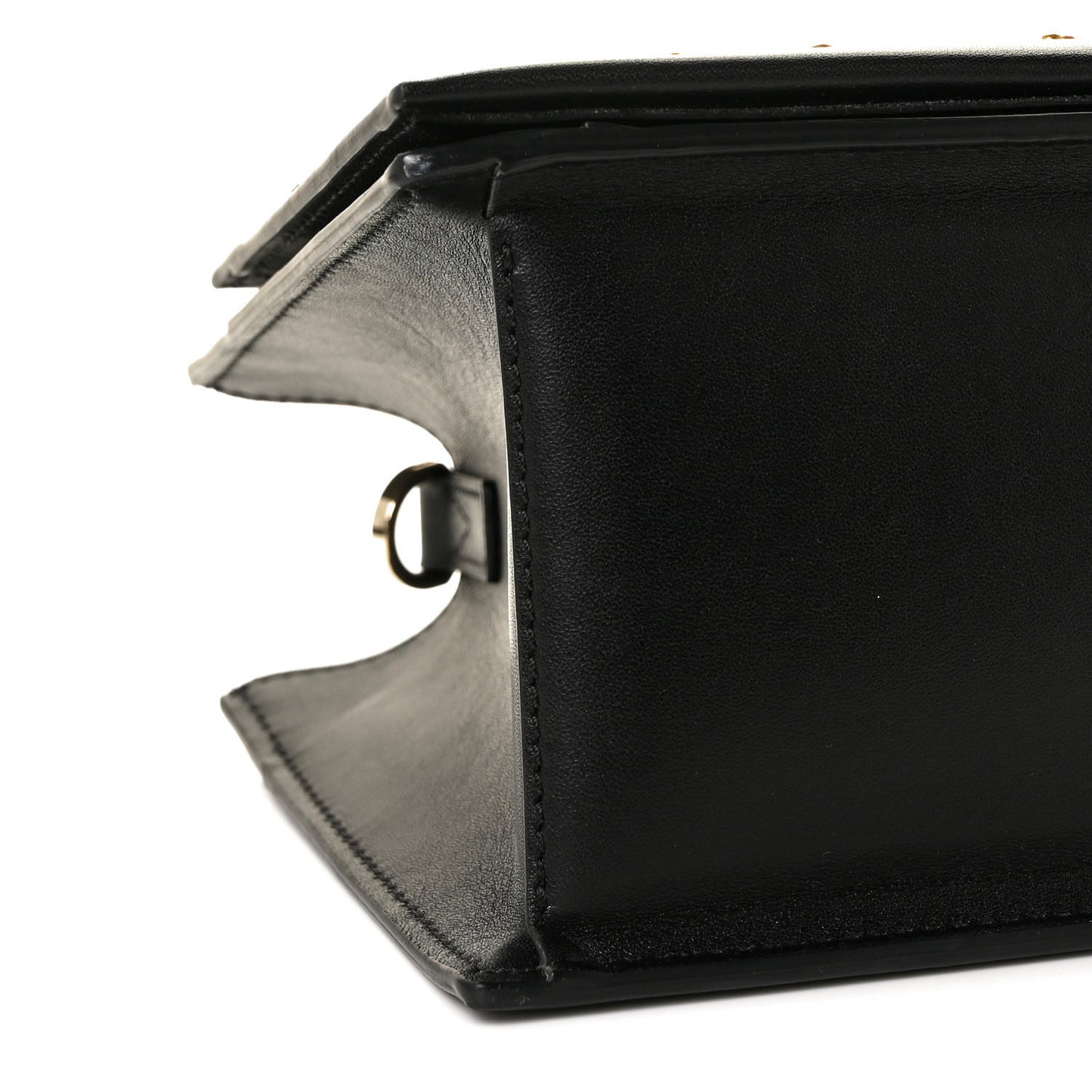 Calfskin Lux Studded Milano Tote Black