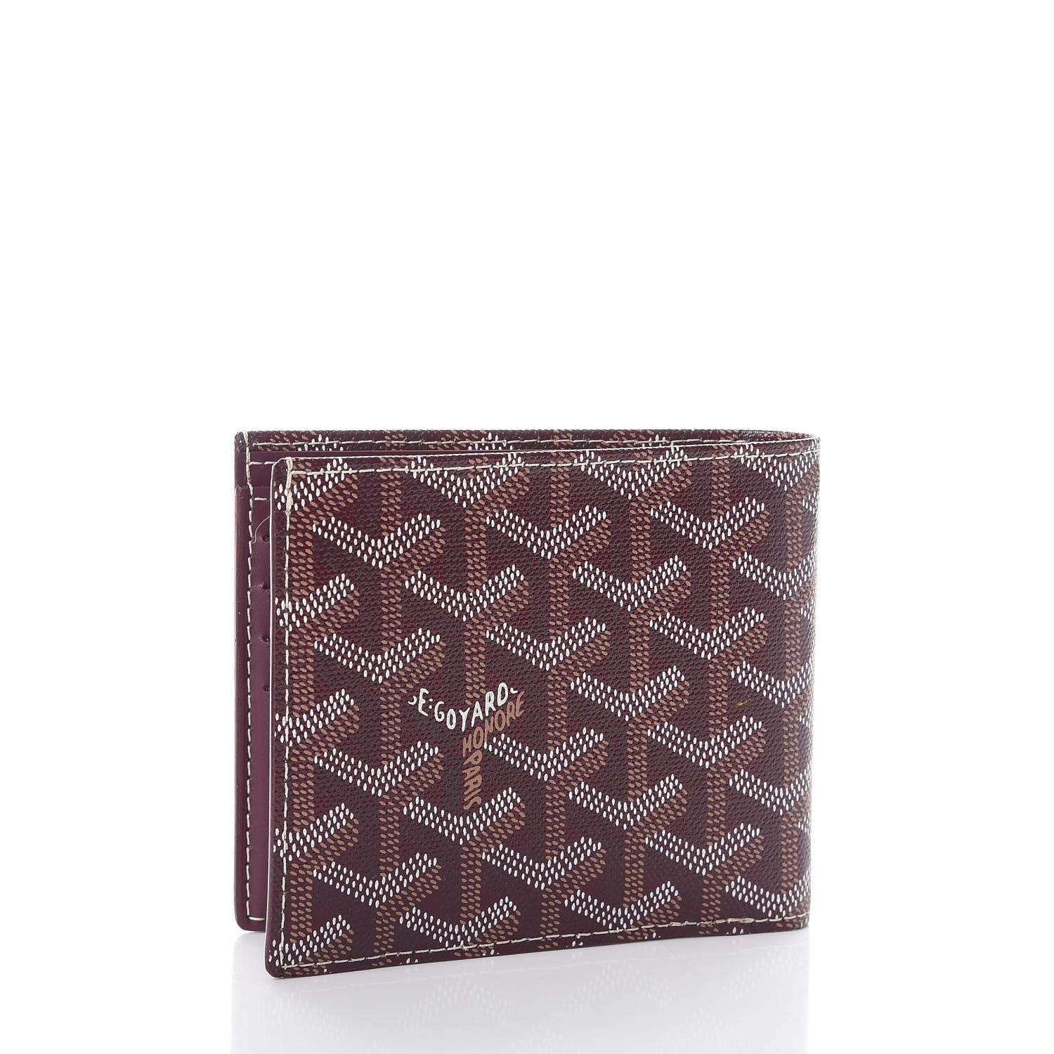 Goyard Goyardine Saint Florentin Bi-Fold Wallet Burgundy 3 of 8