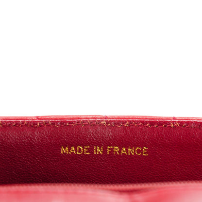 Chanel Lambskin Quilted Chevron Small Single Flap Red 6 of 8