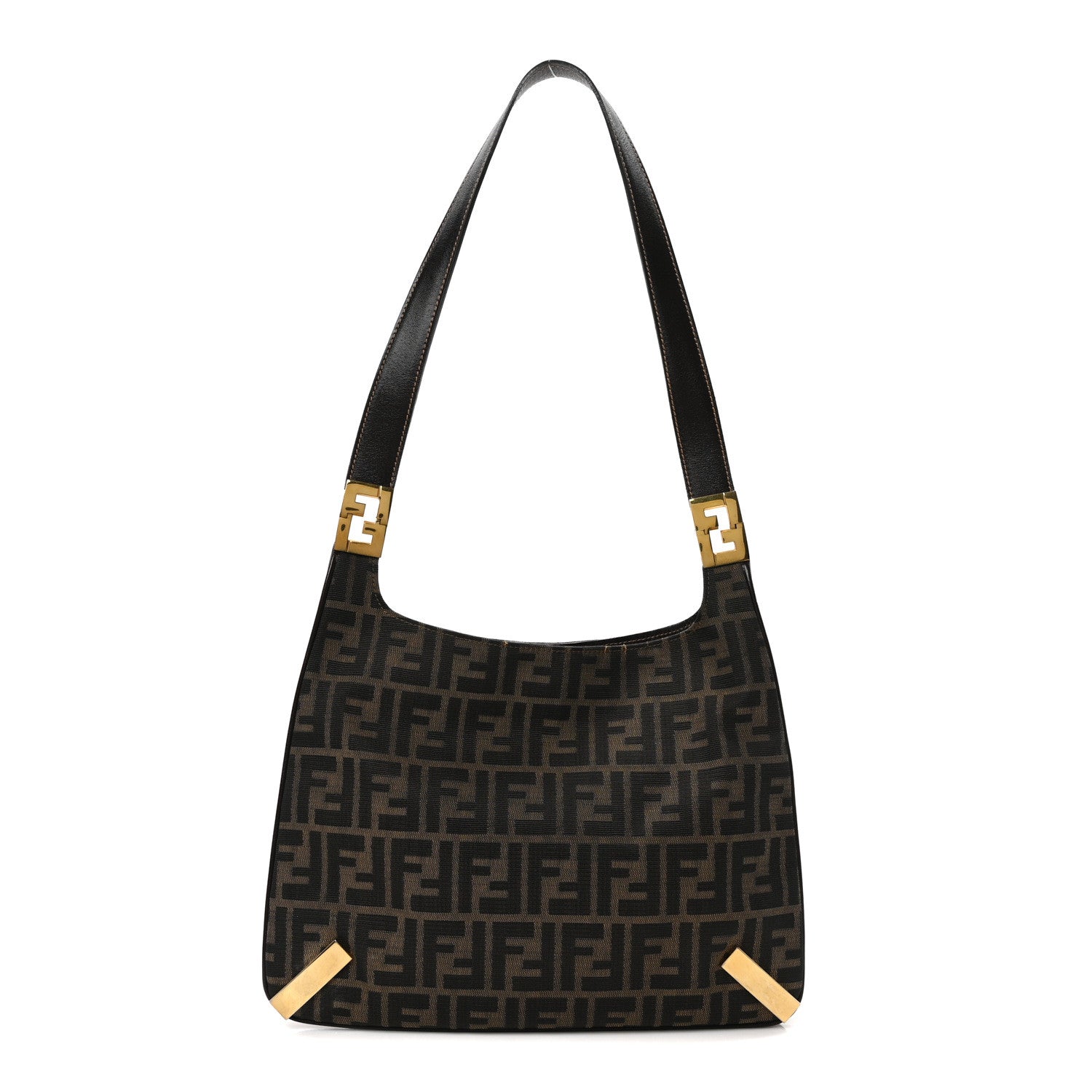 Fendi Zucca Vitello Shoulder Bag Tobacco 1 of 10