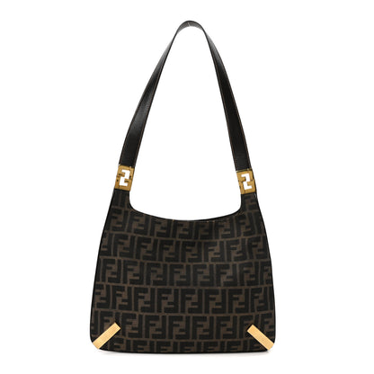 Fendi Zucca Vitello Shoulder Bag Tobacco 1 of 10