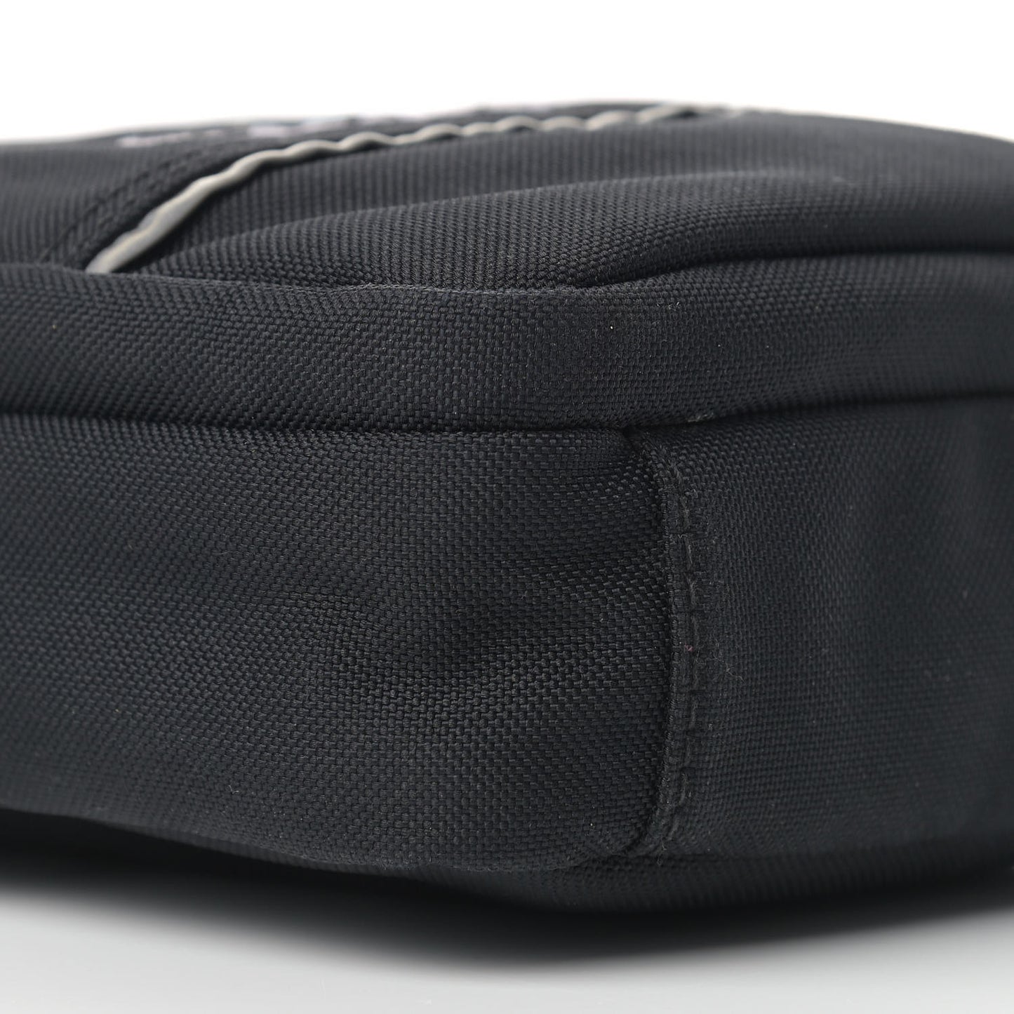 Recycled Nylon Small Sport Messenger Bag Black White