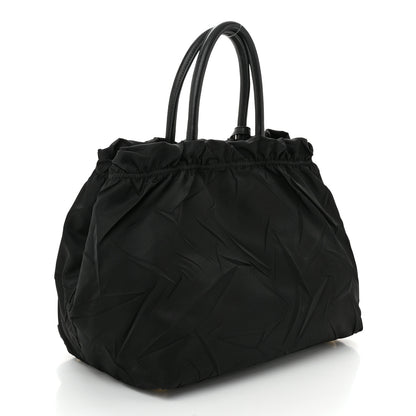 Prada Tessuto Nylon Tassel Tote Black 3 of 11