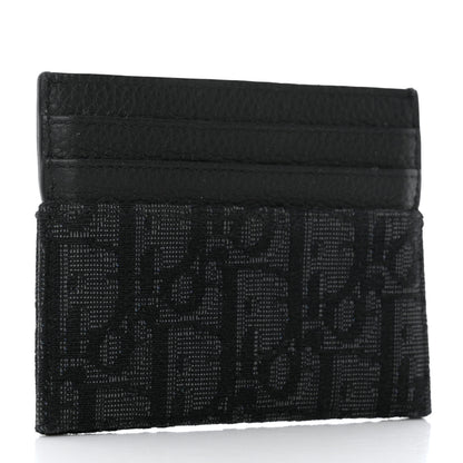 Christian Dior Calfskin Oblique Card Holder Black 3 of 7