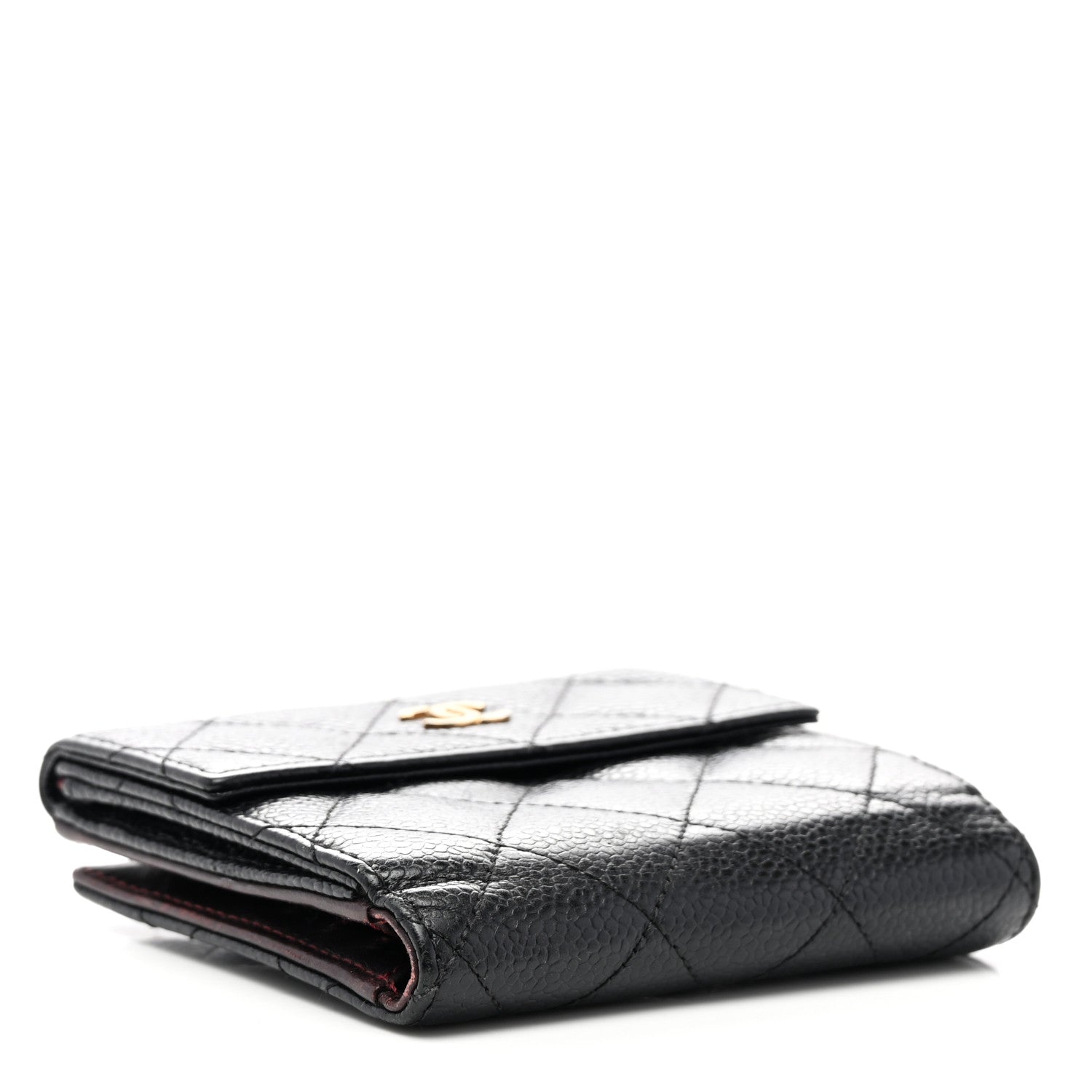 Chanel Caviar Quilted Compact French Flap Wallet Black 4 of 9