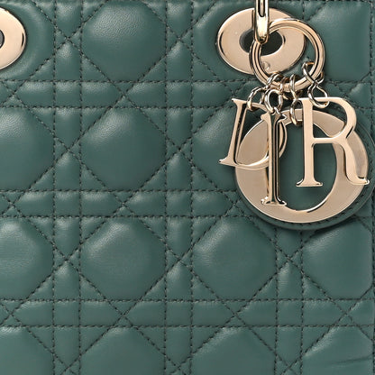 Christian Dior Lambskin Cannage Small My ABCDior Lady Dior Dark Green 9 of 11