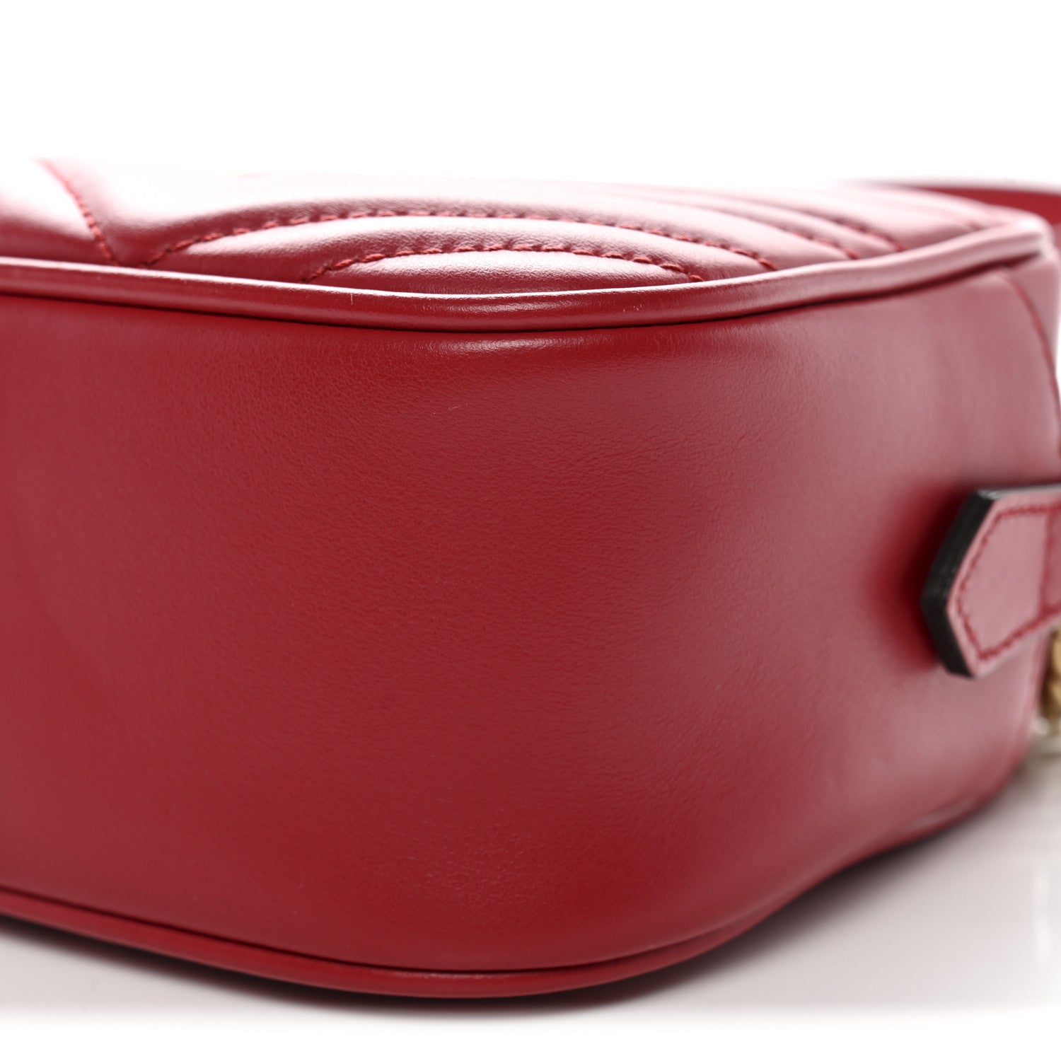 Gucci Calfskin Matelasse Small GG Marmont Chain Shoulder Bag Hibiscus Red 17 of 20
