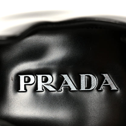 Prada Spazzolato Square Toe Lace Up Derby 9 Black 8 of 10