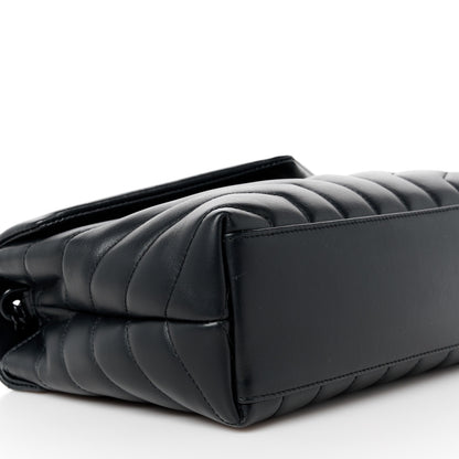 Saint Laurent Calfskin Y Quilted Monogram Monochrome Small Loulou Chain Satchel Black 10 of 12