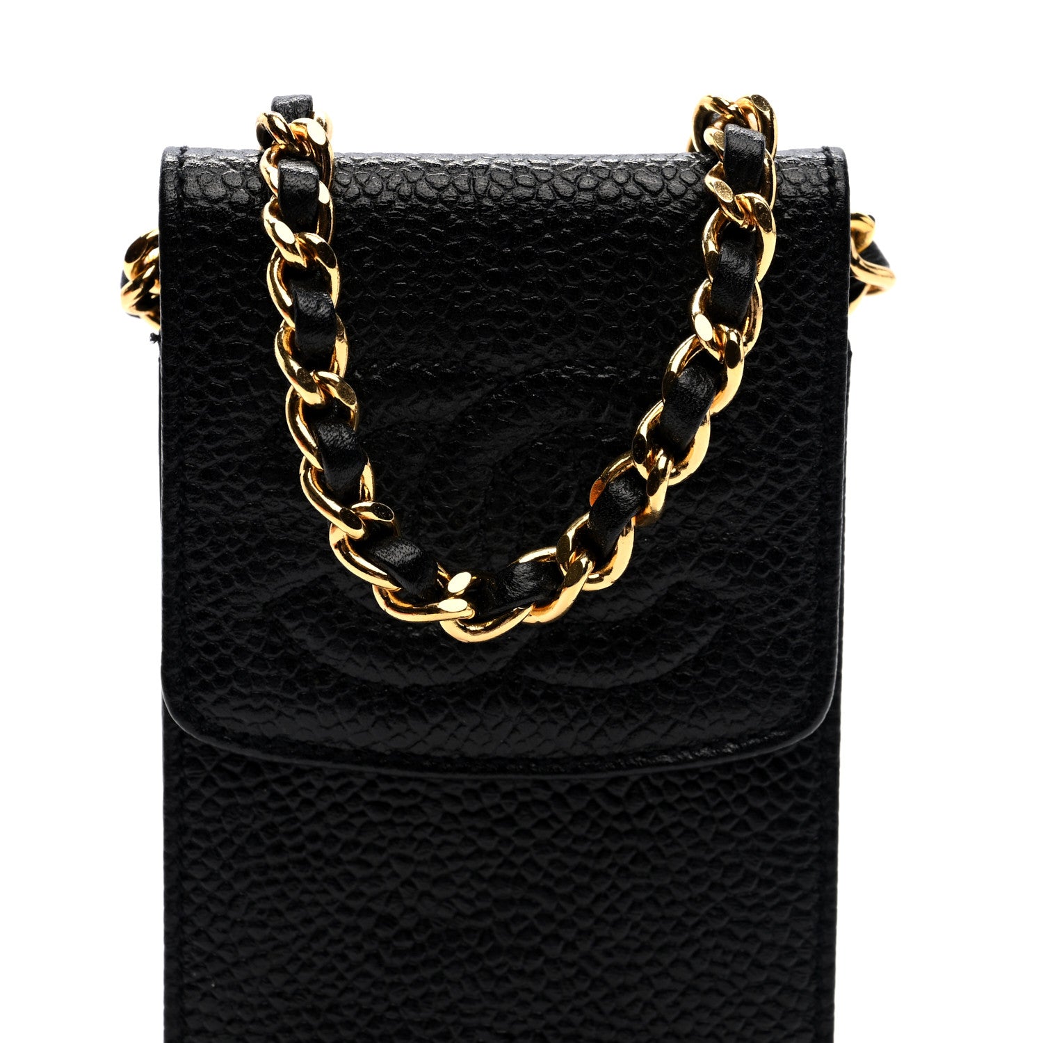 Chanel Caviar CC Phone Holder Crossbody Black 8 of 10