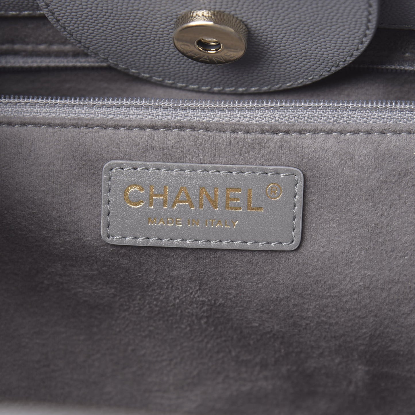 Caviar Studded Small Deauville Tote Grey