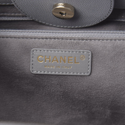 Chanel Caviar Studded Small Deauville Tote Grey 7 of 12