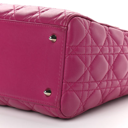 Christian Dior Lambskin Cannage Medium Lady Dior Fuchsia 5 of 10